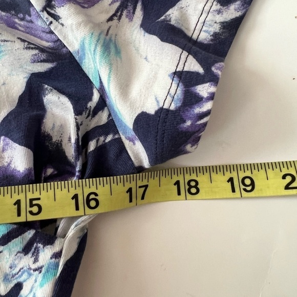 Soft Surroundings Shapely Anywhere Dress in Blue Floral  Small Petite - Picture 11 of 13